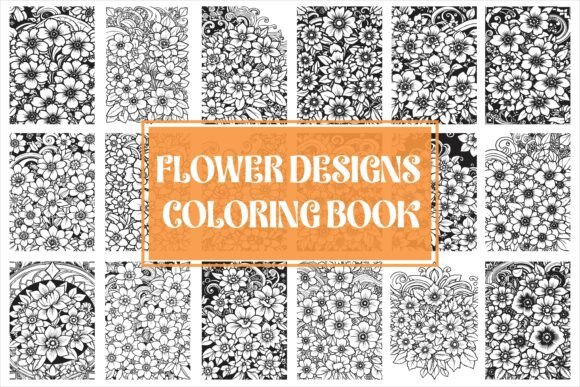 Beautiful Bold Flowers Coloring Page