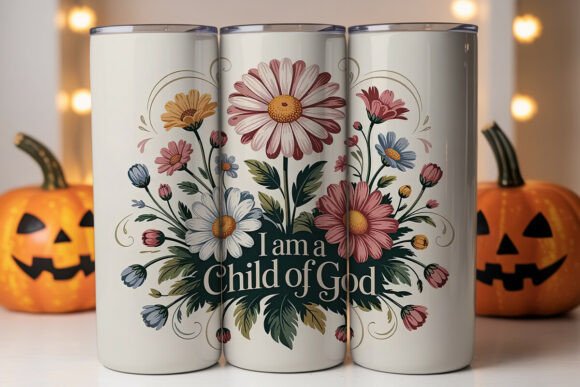 Child of God Floral Tumbler Wrap