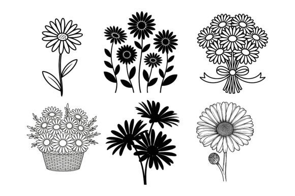 Daisy Silhouette: A Modern Embroidery Design