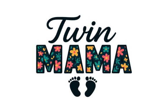 Floral Twin Mama Baby Feet