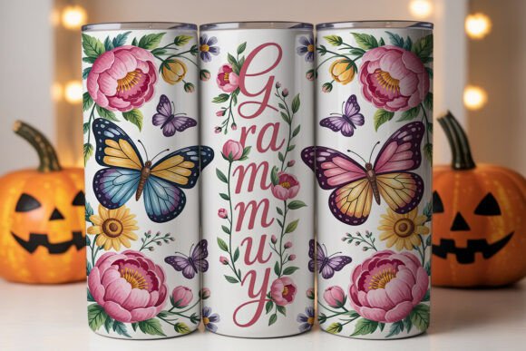 Grammy Floral Butterfly 20oz Tumbler