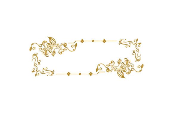 Ornament Element Vintage Gold Frame Svg