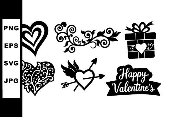 Valentine’s Day Heart Designs with Arrow